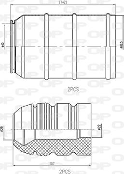 Open Parts DCK5033.04 - Toz örtüyü dəsti, amortizator furqanavto.az