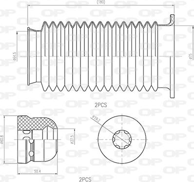 Open Parts DCK5026.04 - Toz örtüyü dəsti, amortizator furqanavto.az