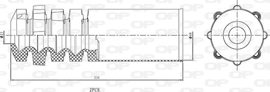 Open Parts DCK5105.02 - Rezin tampon, asma furqanavto.az