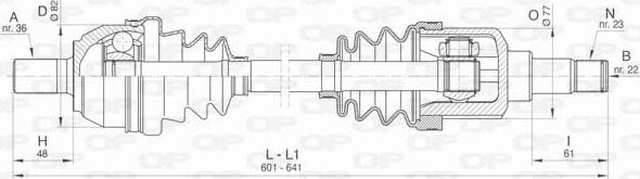 Open Parts DRS6449.00 - Sürücü mili furqanavto.az