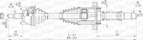 Open Parts DRS6441.00 - Sürücü mili www.furqanavto.az