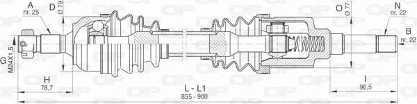 Open Parts DRS6459.00 - Sürücü mili furqanavto.az