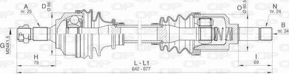 Open Parts DRS6454.00 - Sürücü mili furqanavto.az