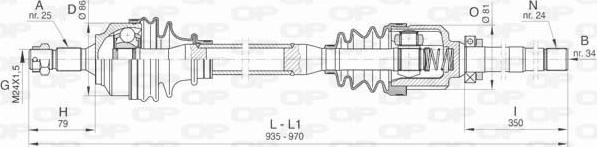 Open Parts DRS6456.00 - Sürücü mili furqanavto.az