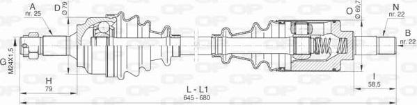 Open Parts DRS6458.00 - Sürücü mili furqanavto.az