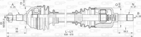 Open Parts DRS6452.00 - Sürücü mili furqanavto.az