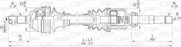 Open Parts DRS6457.00 - Sürücü mili furqanavto.az