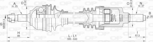 Open Parts DRS6469.00 - Sürücü mili furqanavto.az