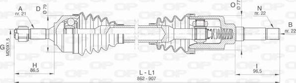 Open Parts DRS6461.00 - Sürücü mili furqanavto.az