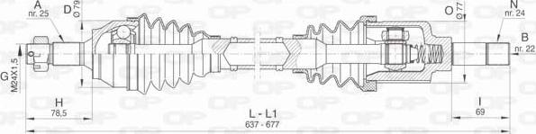 Open Parts DRS6467.00 - Sürücü mili furqanavto.az