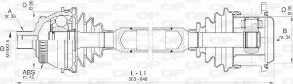 Open Parts DRS6404.00 - Sürücü mili furqanavto.az