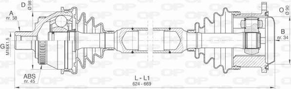 Open Parts DRS6405.00 - Sürücü mili furqanavto.az