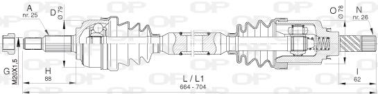 Open Parts DRS6400.00 - Sürücü mili furqanavto.az