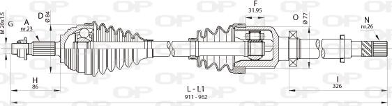 Open Parts DRS6401.00 - Sürücü mili furqanavto.az