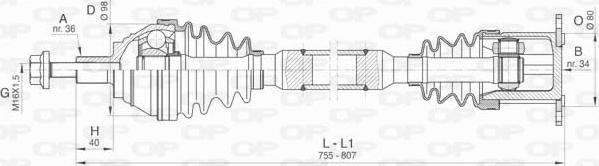 Open Parts DRS6414.00 - Sürücü mili furqanavto.az