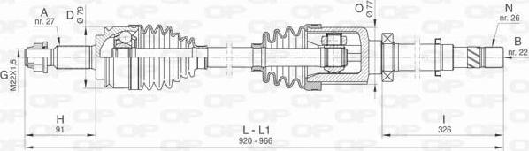 Open Parts DRS6416.00 - Sürücü mili furqanavto.az