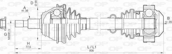 Open Parts DRS6410.00 - Sürücü mili furqanavto.az