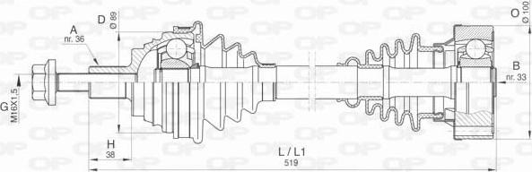 Open Parts DRS6418.00 - Sürücü mili furqanavto.az