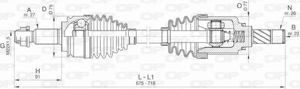 Open Parts DRS6417.00 - Sürücü mili furqanavto.az