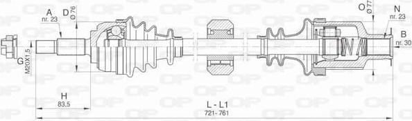 Open Parts DRS6484.00 - Sürücü mili furqanavto.az