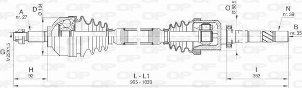 Open Parts DRS6480.00 - Sürücü mili furqanavto.az