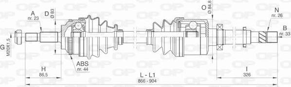 Open Parts DRS6436.00 - Sürücü mili furqanavto.az