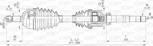 Open Parts DRS6432.00 - Sürücü mili furqanavto.az