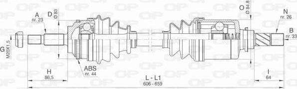 Open Parts DRS6437.00 - Sürücü mili furqanavto.az