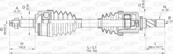 Open Parts DRS6429.00 - Sürücü mili furqanavto.az