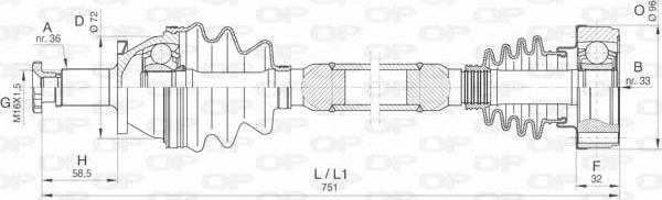 Open Parts DRS6420.00 - Sürücü mili furqanavto.az