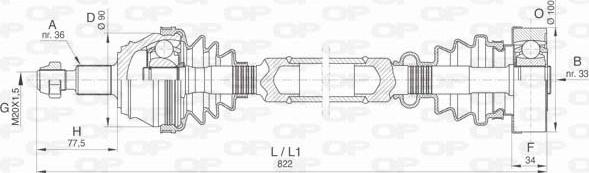 Open Parts DRS6423.00 - Sürücü mili furqanavto.az