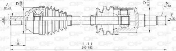 Open Parts DRS6427.00 - Sürücü mili furqanavto.az