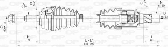 Open Parts DRS6478.00 - Sürücü mili furqanavto.az