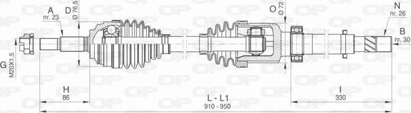 Open Parts DRS6473.00 - Sürücü mili furqanavto.az