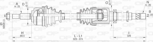 Open Parts DRS6477.00 - Sürücü mili furqanavto.az