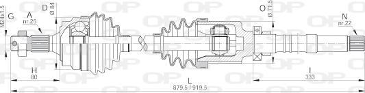 Open Parts DRS6093.00 - Sürücü mili furqanavto.az