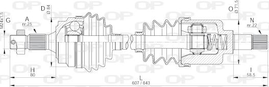 Open Parts DRS6092.00 - Sürücü mili furqanavto.az