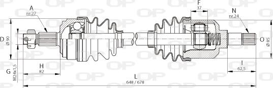 Open Parts DRS6046.00 - Sürücü mili furqanavto.az