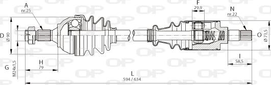 Open Parts DRS6040.00 - Sürücü mili furqanavto.az