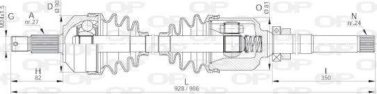 Open Parts DRS6047.00 - Sürücü mili furqanavto.az