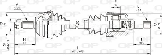 Open Parts DRS6050.00 - Sürücü mili furqanavto.az