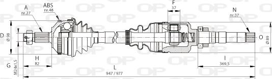 Open Parts DRS6053.00 - Sürücü mili furqanavto.az