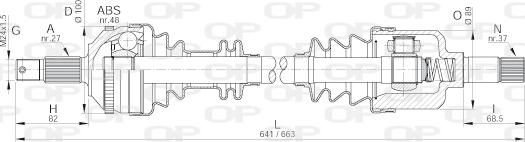 Open Parts DRS6052.00 - Sürücü mili furqanavto.az