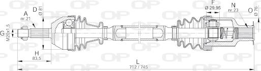 Open Parts DRS6065.00 - Sürücü mili furqanavto.az