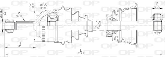 Open Parts DRS6066.00 - Sürücü mili furqanavto.az