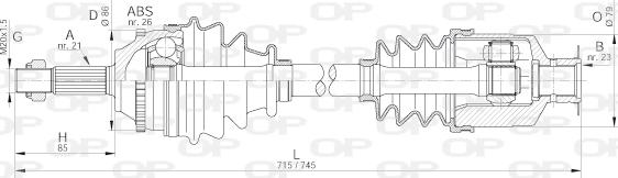 Open Parts DRS6067.00 - Sürücü mili furqanavto.az