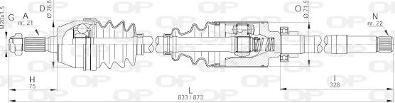 Open Parts DRS6005.00 - Sürücü mili furqanavto.az