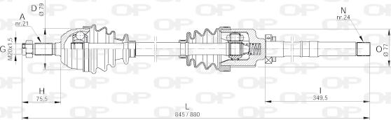 Open Parts DRS6003.00 - Sürücü mili furqanavto.az
