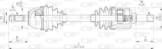 Open Parts DRS6002.00 - Sürücü mili furqanavto.az