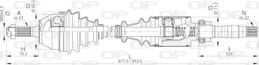 Open Parts DRS6019.00 - Sürücü mili furqanavto.az